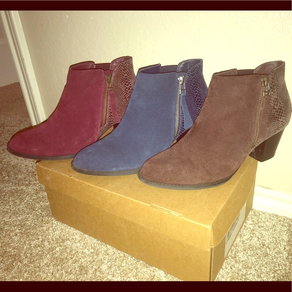 Vionic Orthotic Suede Ann Ankle Boots Size 7.5